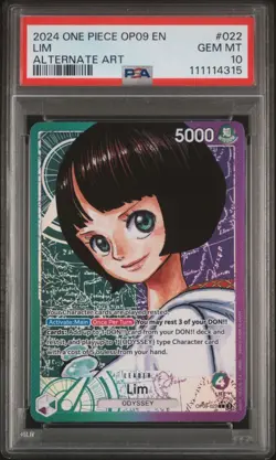2024 One Piece OP09 Lim Alternate Art Leader #022 ENGLISH PSA 10 GEM MINT - Image 1