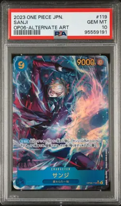 PSA 10 2023 ONE PIECE JAPANESE OP06-WINGS OF THE CAPTAIN ALTERNATE ART SANJI 119 - Image 3
