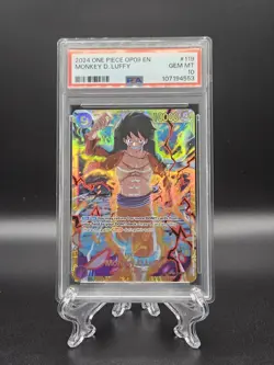 English One Piece 2024 OP09 Monkey D. Luffy #119 SEC Rare PSA 10 Gem Mint - Image 1