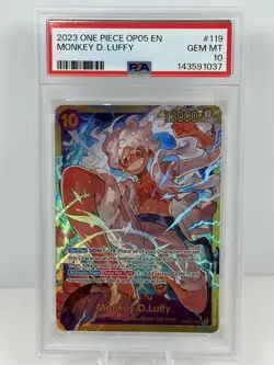 One Piece Monkey D Luffy PSA 10 OP05-119 SEC Awakening Of The New Era - Image 1