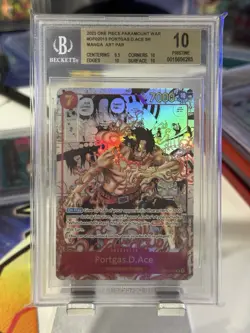2023 One Piece OP02 En Manga Alternate Art #013 Portgas D. Ace BGS 10 ORIGINAL - Image 1