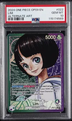 2024 ONE PIECE OP09-EMPERORS IN THE NEW WORLD ALTERNATE ART #022 LIM PSA 10 - Image 1