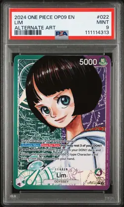 2024 ONE PIECE OP09 EMPERORS IN THE NEW WORLD #022 LIM ALTERNATE ART PSA 9 - Image 1