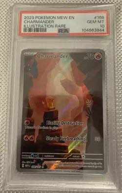 CHARMANDER 168/165 PSA 10 POKEMON 151 ILLUSTRATION RARE POKEMON CARD ENGLISH - Image 1