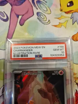 Pokemon Charmander Illustration 151 English Rare Card 168/165 Gem Mint PSA 10 - Image 2