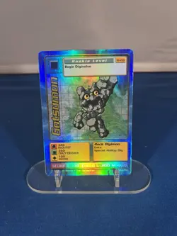 Digimon Gotsumon ST-23S Holo Foil Bandai Digimon Card 1999 Vintage LP - Image 1