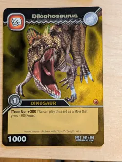 DKCG 081/160 Dilophosaurus Dinosaur King Trading Card - Image 1