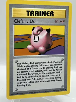 Clefairy Doll 70/102 Base Set Shadowless Non Holo Rare Vintage Pokemon TCG Card - Image 2