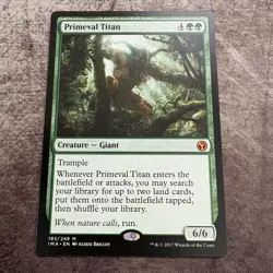Primeval Titan - Iconic Masters - MTG Magic the Gathering - LP - Image 1
