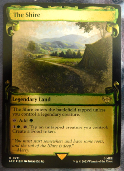 MTG- The Shire - NM - Foil - Showcase Scrolls Universes Beyond Lord of the Rings - Image 1