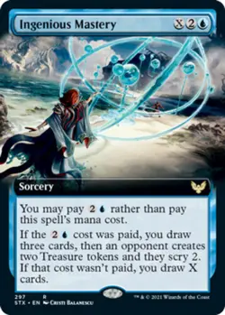 1x Ingenious Mastery ~ Extended Art - Foil NM-Mint, English Strixhaven: School o - Image 1
