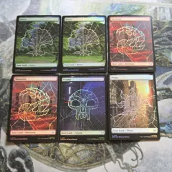 MTG Spider-Man • Full Art Foil Mix Lands Lot • 6 - Image 1