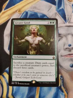 Greater Good MTG Battlebond Green Rare Enchantment Near-Mint to Mint x1 - Image 1