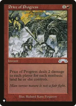 1x NM Price of Progress MTG The List SV - Image 1