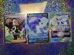Pokemon TCG Silver Tempest Alolan Vulpix: Full Art 034/195 VSTAR; 033/195 V - Image 1