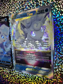Pokemon TCG Silver Tempest Alolan Vulpix: Full Art 034/195 VSTAR; 033/195 V - Image 3