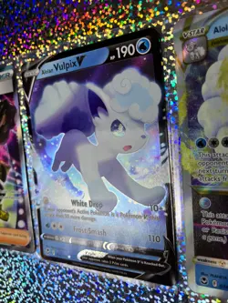 Pokemon TCG Silver Tempest Alolan Vulpix: Full Art 034/195 VSTAR; 033/195 V - Image 5