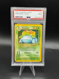 1999 POKEMON BASE SET UNLIMITED #15 VENUSAUR-HOLO PSA 9 - Image 1