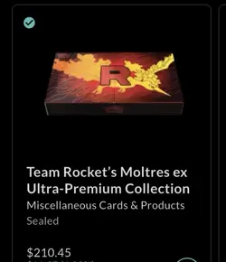 🔥Pokemon Team Rockets Moltres EX Ultra-Premium Collection Factory Sealed🔥 - Image 1