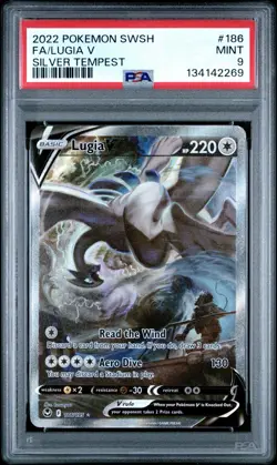 Pokemon 2022 Lugia V 186/195 Alt Art Silver Tempest PSA 9 - Image 1