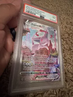 2021 Pokemon SWSH FA/ Espeon Vmax Fusion Strike-Secret #270 Mint PSA 9 - Image 1