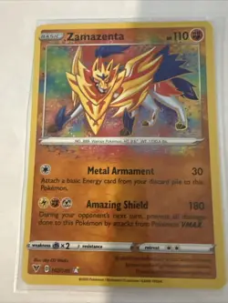 2020 Pokemon SWSH Vivid Voltage - Zamazenta Amazing Rare - #102/185 - MINT - Image 1