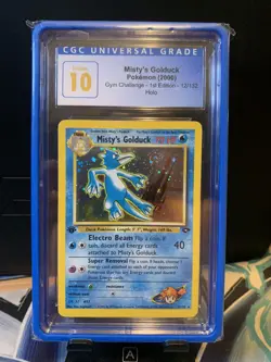 Pokemon Gym Challenge English Misty’s Golduck 1st Edition PSA 10 Massive Swirl - Image 2