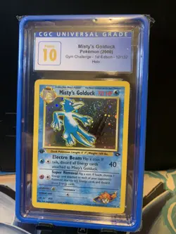 Pokemon Gym Challenge English Misty’s Golduck 1st Edition PSA 10 Massive Swirl - Image 3