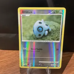 Aron 71/123 Pokemon TCG Diamond & Pearl Mysterious Treasures Reverse Holo NM - Image 1