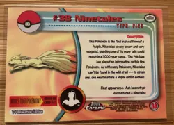2000 Topps Chrome Pokemon Series 1 #38 Ninetales Foil Near Mint Ungraded - Image 2