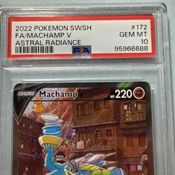 Pokemon 2022 Machamp V 172/189 Alt Art Astral Radiance GEM MINT PSA 10 - Image 3