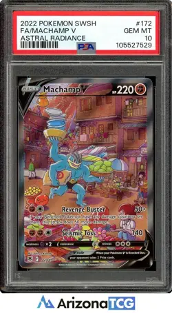 Pokemon 2022 Machamp V 172/189 Alt Art Astral Radiance GEM MINT PSA 10 - Image 1