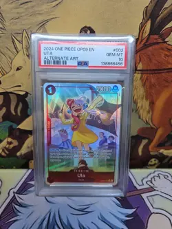 2024 ONE PIECE OP09-EMPERORS IN THE NEW WORLD ALTERNATE ART #002 UTA PSA 10 - Image 1