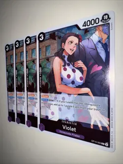 VIOLET OP10-062 X4 Playset Royal Blood One Piece TCG ENGLISH - Image 3