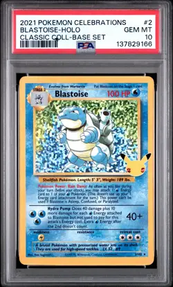 PSA 10 BLASTOISE 2/102 CELEBRATIONS CLASSIC COLLECTION POKEMON 🌊 - Image 1