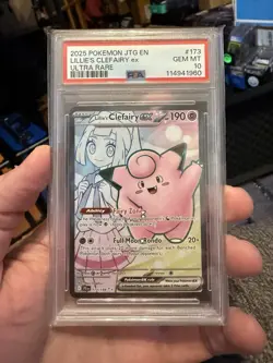 2025 POKEMON JTG EN-JOURNEY TOGETHER ULTRA RARE #173 LILLIE'S CLEFAIRY EX PSA 10 - Image 1