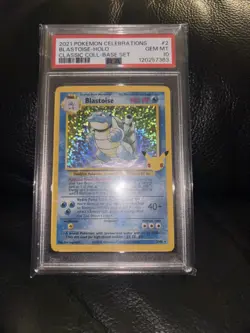 PSA 10 Blastoise 2/102 Pokemon Celebrations Classic Collection Holo Graded Card - Image 1