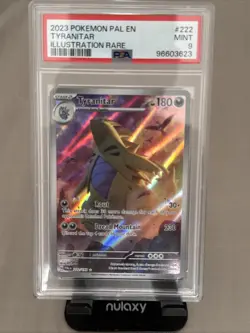 PSA 9 Mint - Tyranitar 222/193 - Paldea Evolved Illustration Rare Pokemon - Image 1