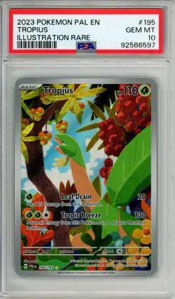 2023 POKEMON PAL EN-PALDEA EVOLVED ILLUSTRATION RARE #195 TROPIUS PSA 10 - Image 1