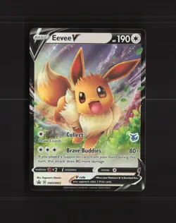 Eevee V SWSH065 Sword & Shield Black Star Promo Holo Stamped Pokemon Card NM - Image 1