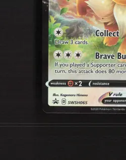 Eevee V SWSH065 Sword & Shield Black Star Promo Holo Stamped Pokemon Card NM - Image 5