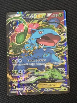 FULL ART Venusaur EX ULTRA RARE Red Blue Collection XY123 Black Star Promo - Image 1