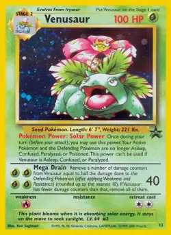 Venusaur - 13 - Pokemon Wizards Black Star Promo Card Game Boy Holo NM - Image 1