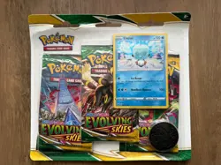 Pokemon Sword & Shield Evolving Skies 3 Pack Blister w/ Eiscue Promo - sealed - Image 1
