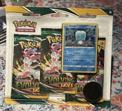 POKEMON SWORD SHIELD EVOLVING SKIES 3-PACK Blister BOOSTER EISCUE PROMO SEALED “ - Image 1