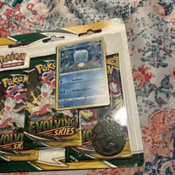 POKEMON SWORD SHIELD EVOLVING SKIES 3-PACK Blister BOOSTER EISCUE PROMO SEALED “ - Image 3