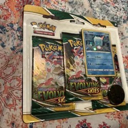 POKEMON SWORD SHIELD EVOLVING SKIES 3-PACK Blister BOOSTER EISCUE PROMO SEALED “ - Image 4