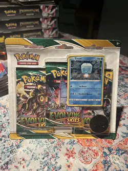 POKEMON SWORD SHIELD EVOLVING SKIES 3-PACK Blister BOOSTER EISCUE PROMO SEALED ‘ - Image 1