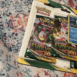 POKEMON SWORD SHIELD EVOLVING SKIES 3-PACK Blister BOOSTER EISCUE PROMO SEALED ; - Image 5