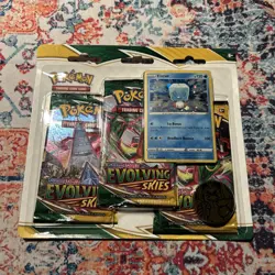 POKEMON SWORD SHIELD EVOLVING SKIES 3-PACK Blister BOOSTER EISCUE PROMO SEALED “ - Image 1